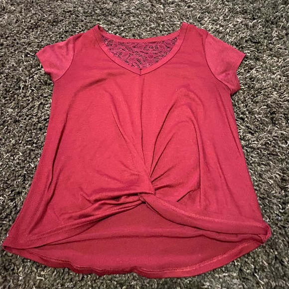 Arizona maroon with lace t-shirt size small - Picture 1 of 2